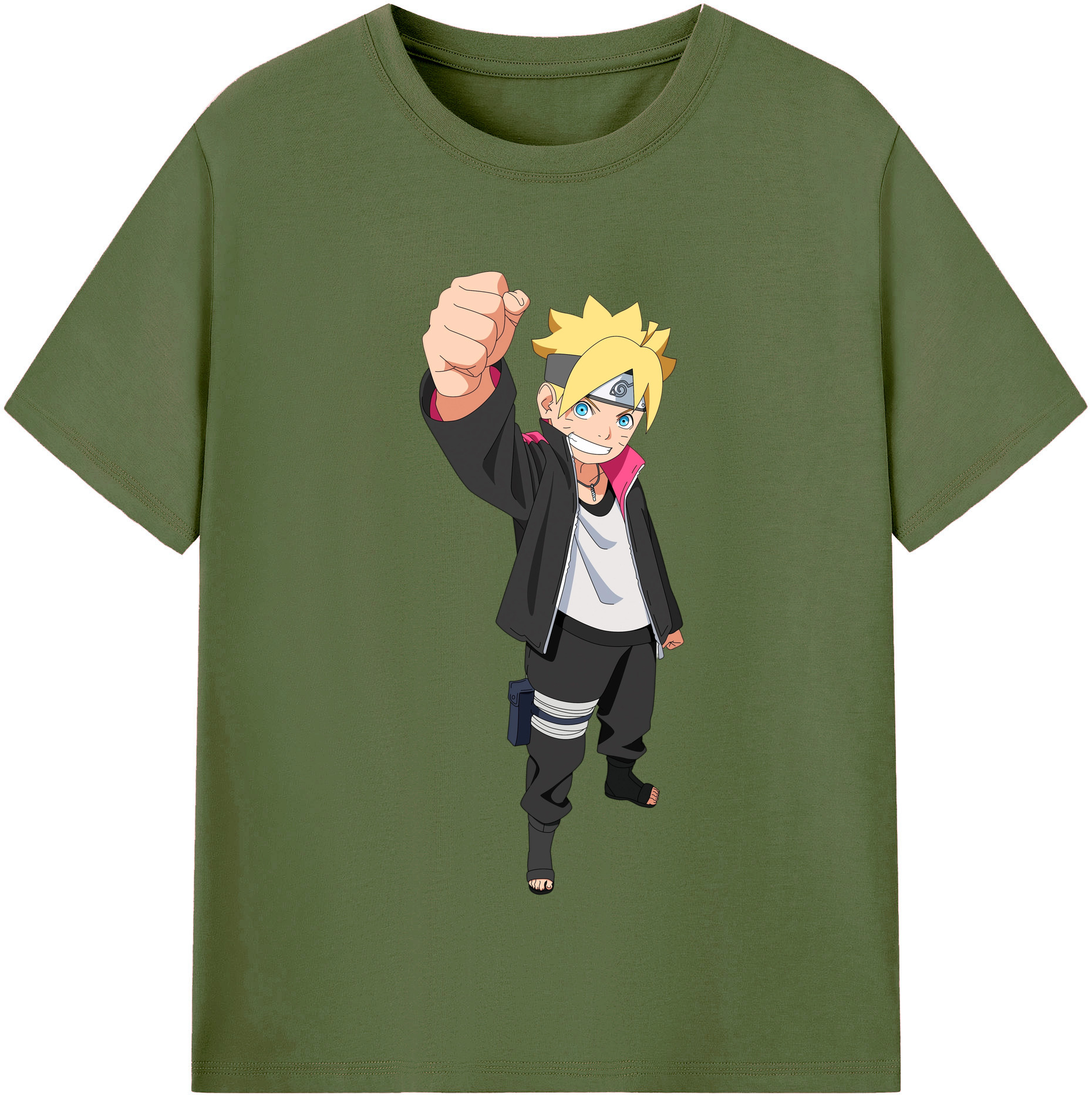 （画像用） NARUTO -ナルト- うずまき ボルト Uzumaki Boruto 綿100％半袖Tシャツ（フロントプリント）